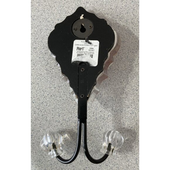 Pier 1 Lucite Acrylic Double Hook Wall Mount Floral Decretive Shabby Chic Beauti - Picture 4 of 6